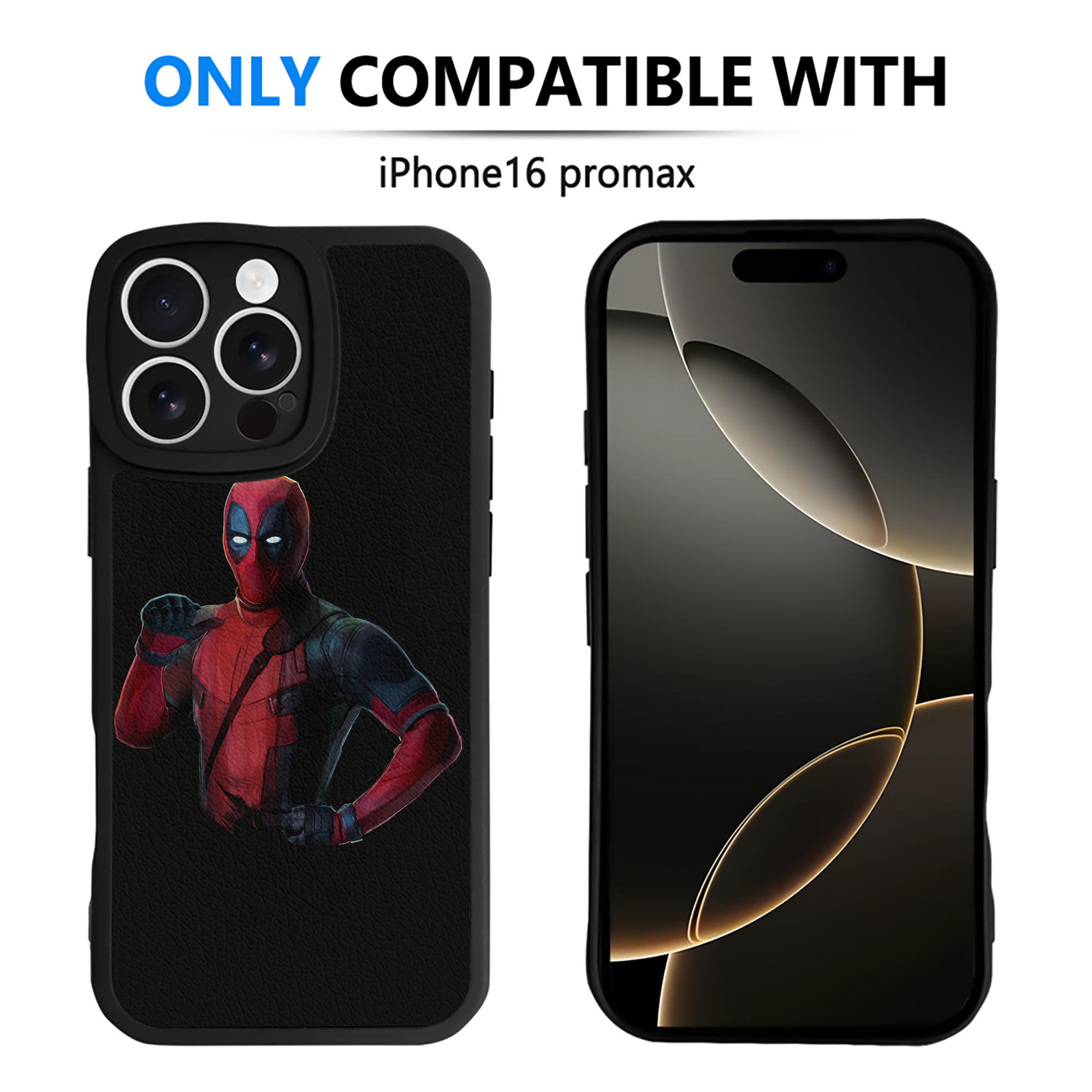 （画像用） Deadpool デッドプール 【iPhone 16シリーズ対応】シリコンスマホケース（レザー調） 材質：シリコン